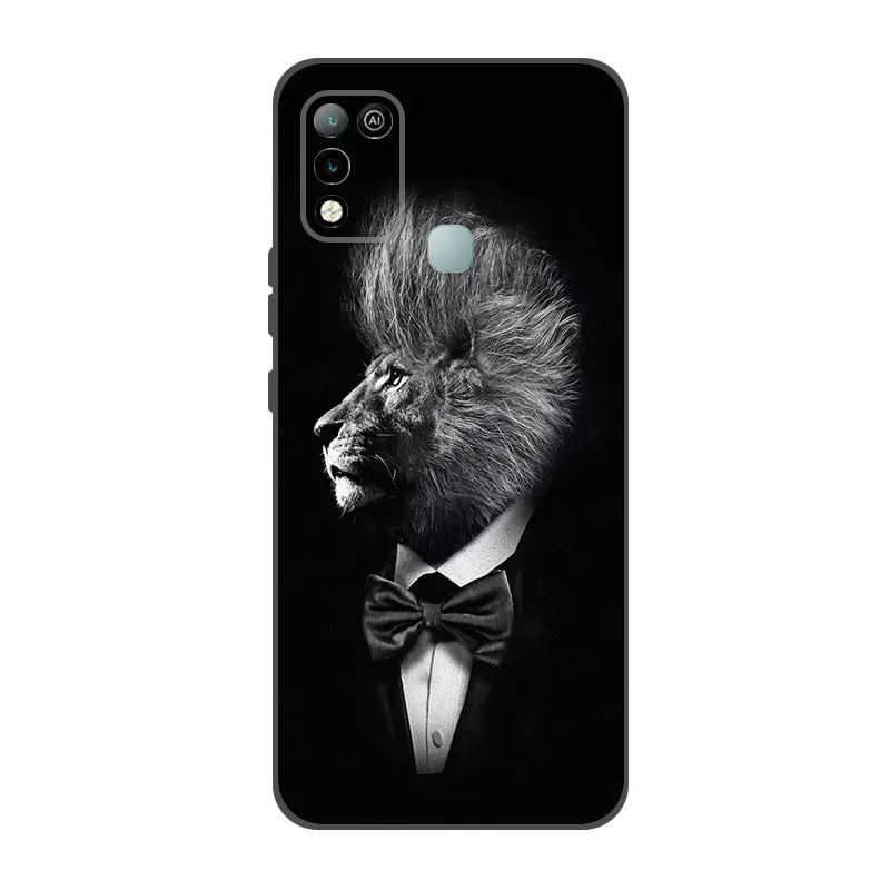 cool pattern coque for infinix hot 10 play case black silicone infinix hot10 play phones cases cartoon protective cover free global shipping