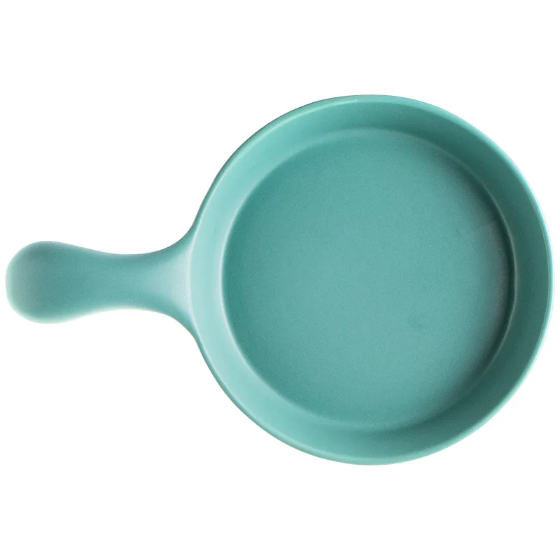 

Nordic household creative ceramic tree salad bowl with handle underglaze color