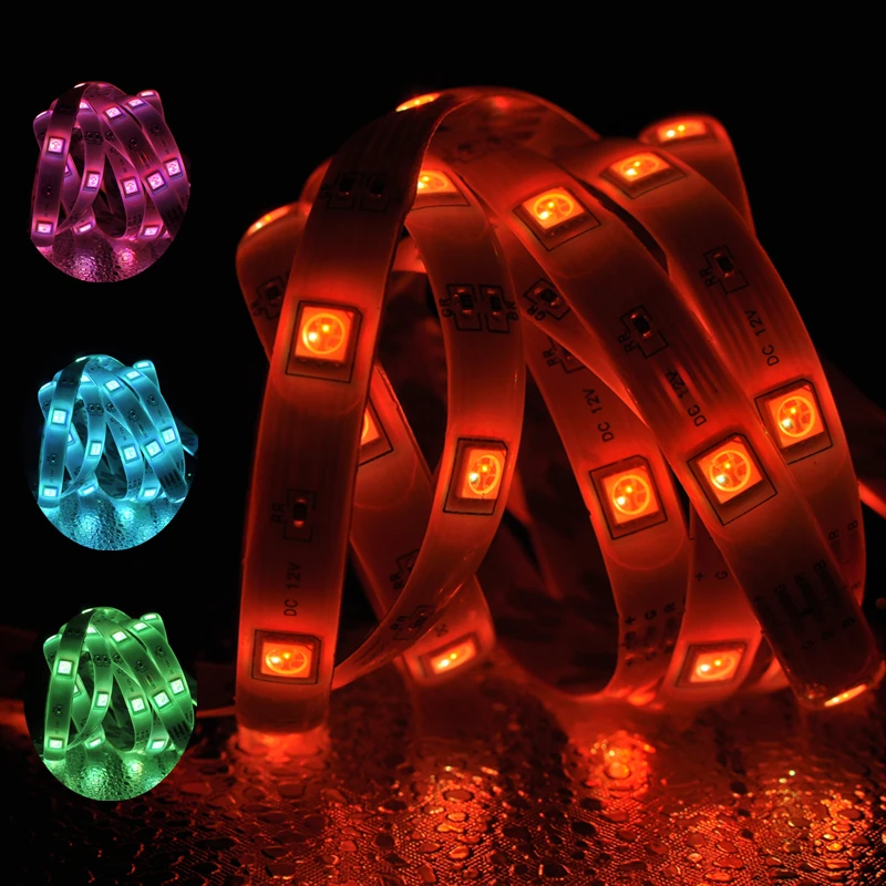

5050 LED Strips Light Sound Sensing Music Night lighting 44Keys Infrared Remote Control Waterproof Decoration Lamp Decor Strip