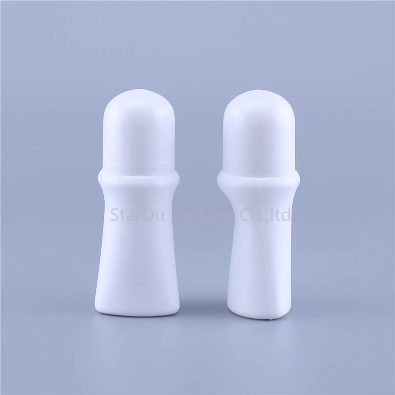 12 шт./лот 50 мл пластиковый рулон на бутылке белый дезодорант контейнер эфирное
