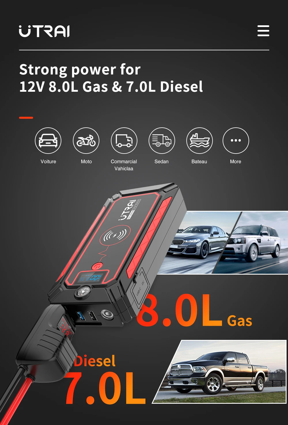 car jump starter 24000mah 2500a jstar 4 battery booster starting device wireless portable power bank charger for vehicle free global shipping