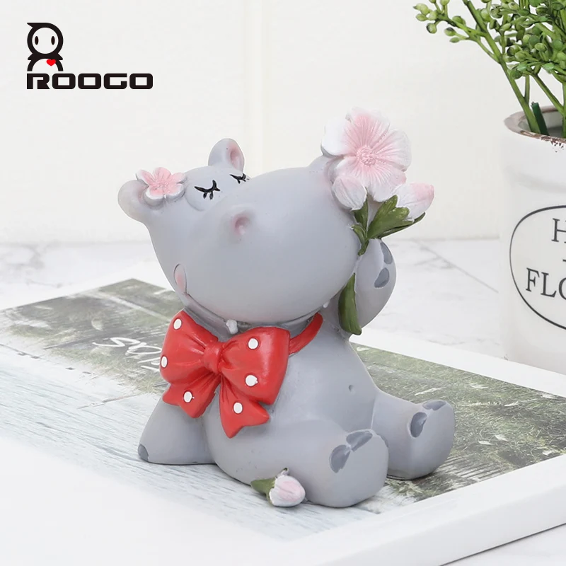 Roogo гиппопопотама искусственная кожа для домашнего декора милые украшения