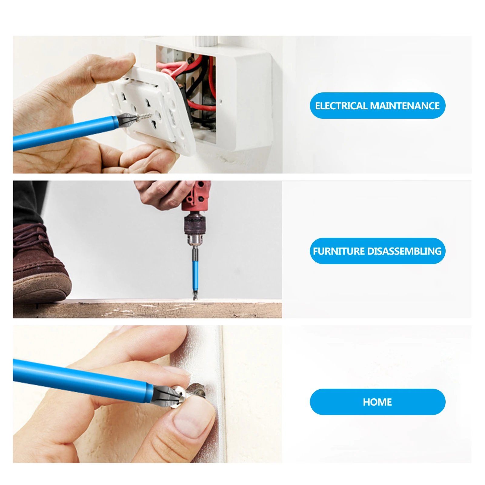 

7Pcs Screwdriver Bit Sets Hand Tools Screwdriver Drill Bit 25mm-150mm