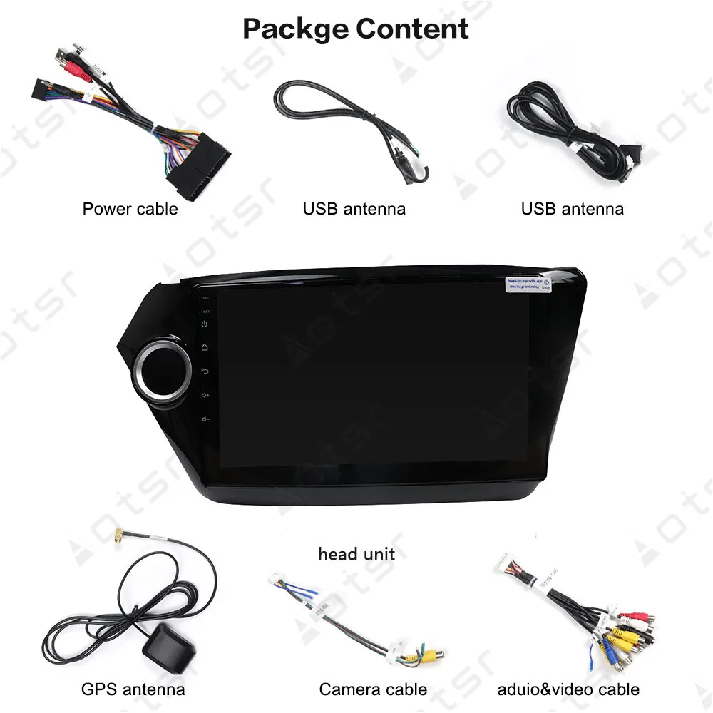 GPS навигация android 9 0 Автомобильный DVD плеер для Kia K2 RIO 2010-2017 головное устройство