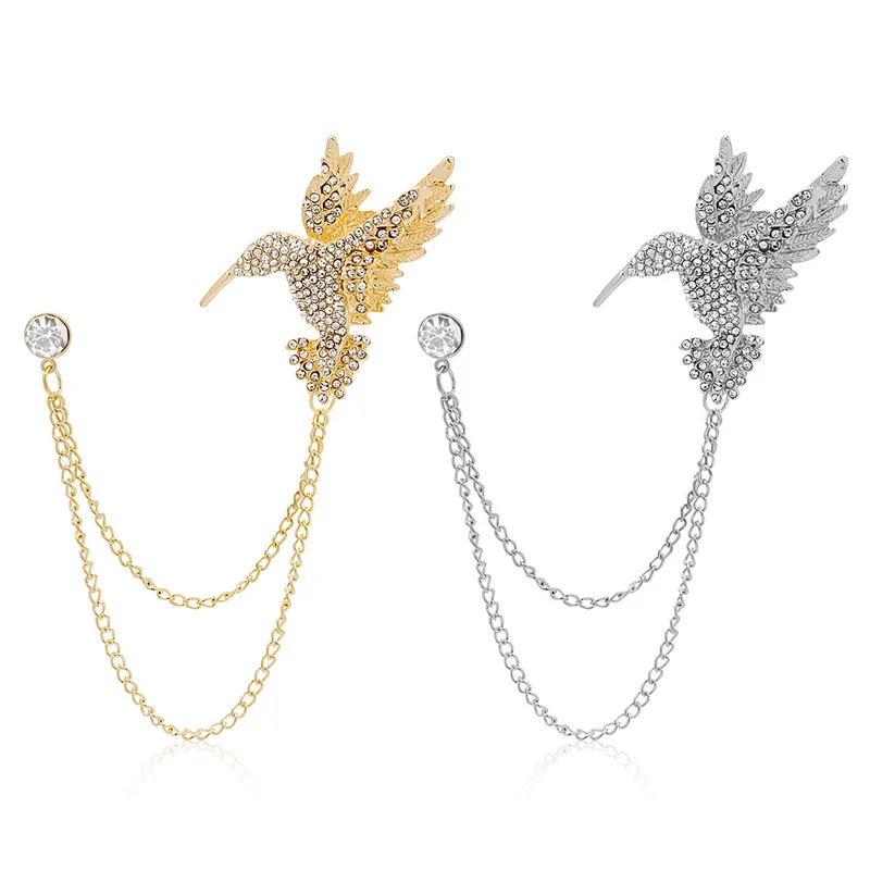 Европейские и американские модные бриллиантовые брошь с орлом Ретро Модные