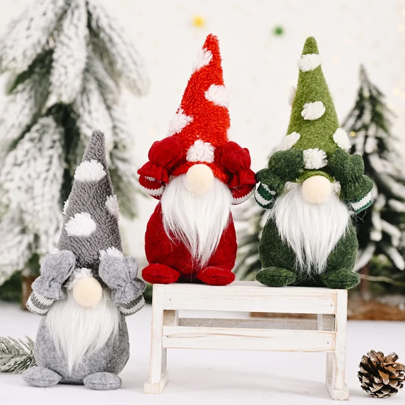 

Christmas Decoration Santa Dwarf Figurine Doll Xmas Tree Ornaments Kids Gift New Year Festival Christmas Decorations For Home
