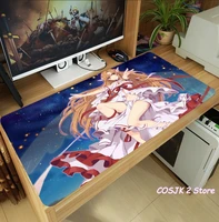anime sword art online yuuki asuna konno yuuki mouse pad thicken laptop gaming mice mat table keyboard mat anti slip playmat