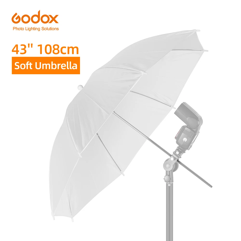 Godox 43 &quot108 см белый мягкий диффузор для студийной фотосъемки полупрозрачный зонт