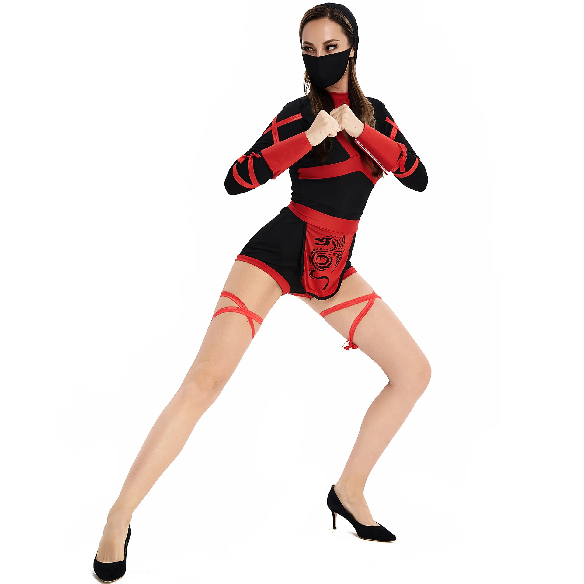 

Sexy Ninja Cosplay Bodysuit Japan Game Uniforms Halloween Costumes for Women 2021