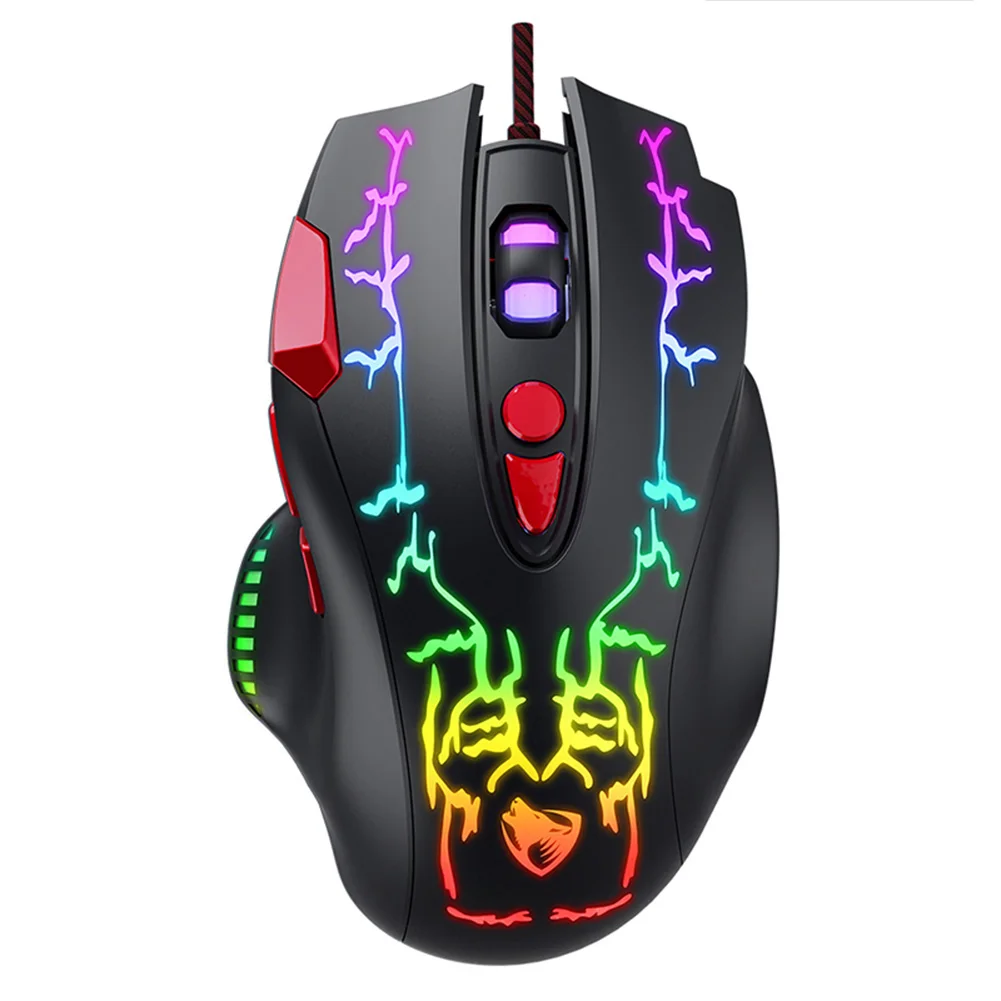 

G550 USB Wired Gaming Mouse 4 Gears 6400DPI Colorful Backlight 8 ButtonsAdjustable Colorful Backligh Gaming Mouse For PC Laptop