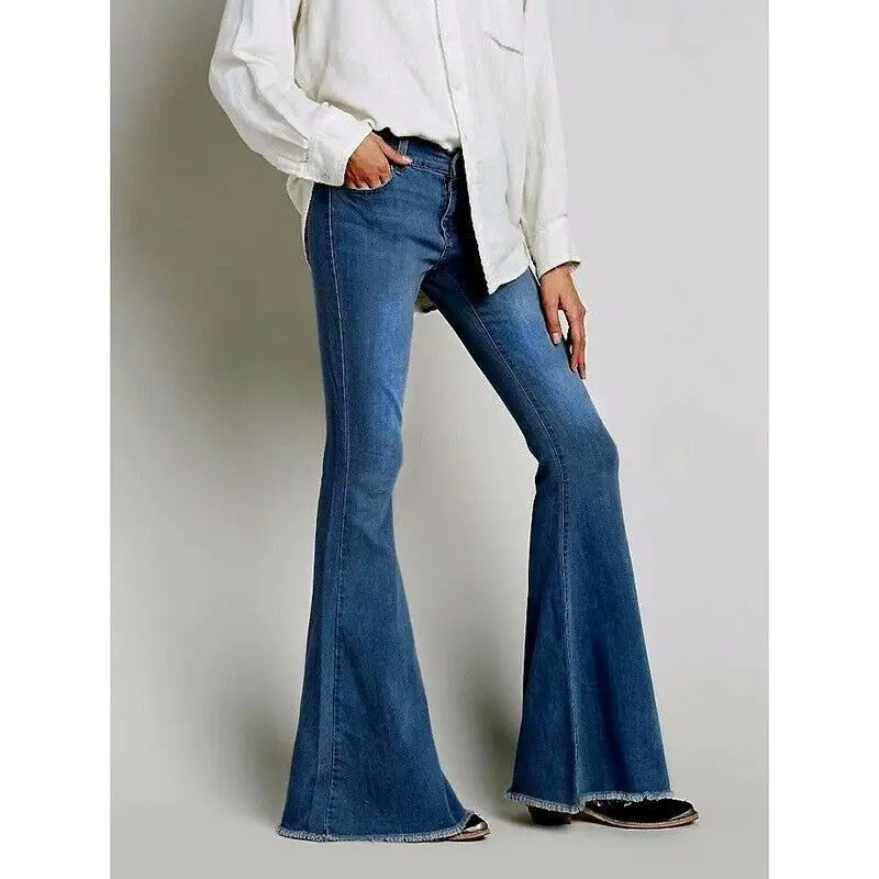 

Sumiton wish hot sale 2020 European and American goods sexy fashion versatile stretch tight jeans flared pants