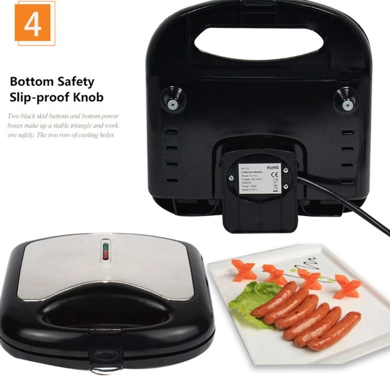 

Electric Hotdog Baker Waffle Iron - Waffles on Stem, Waffle Sticks,Hot Dog Maker