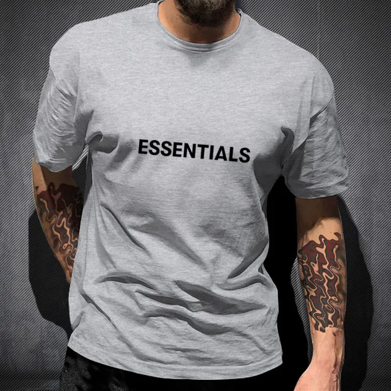 

Fog Essentials Mens and womens Cotton Short sleeve t shirt Slim T-shirt Male Brand Tees Tops Summer New Fashion Casual clothing
