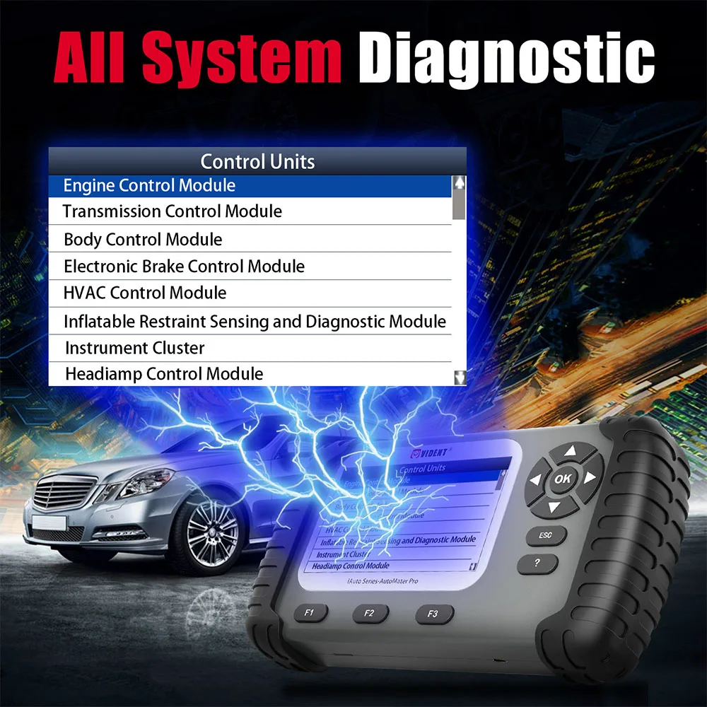 VIDENT iAuto708 Full System Scan Tool OBDII Scanner Diagnostic for All Makes |