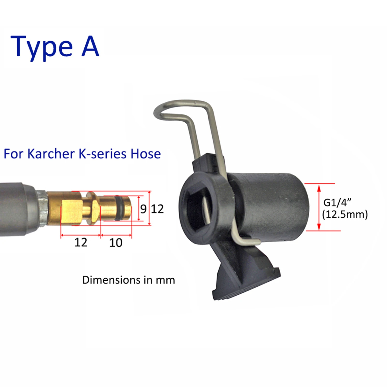 Розетка стандартная 1/4 дюйма для шланга мойки высокого давления переходник -