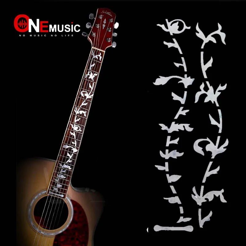 

10 Pcs Guitar Fret Inlay Stickers Tree Of Life Fretboard Decals For Acoustic Electric Guitarra Fret Neck Colourful Abalone