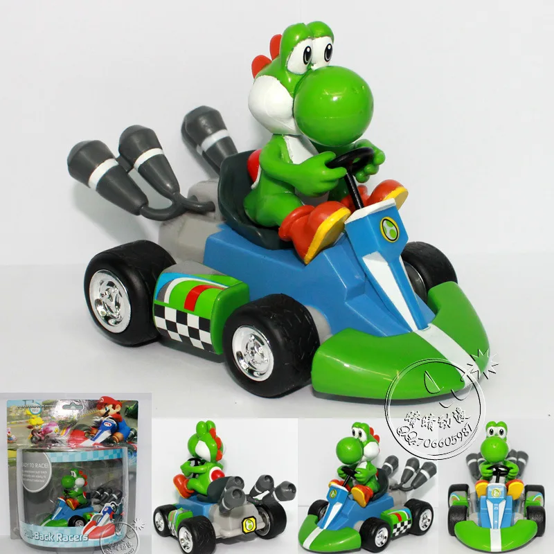 Аниме Super Mario 9*8*13 см мультяшная обезьяна дракон Йоши карт автомобили ПВХ фигурки