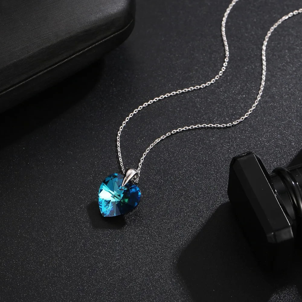 Женское ожерелье с подвеской в форме сердца из серебра 925 пробы Оригинальными