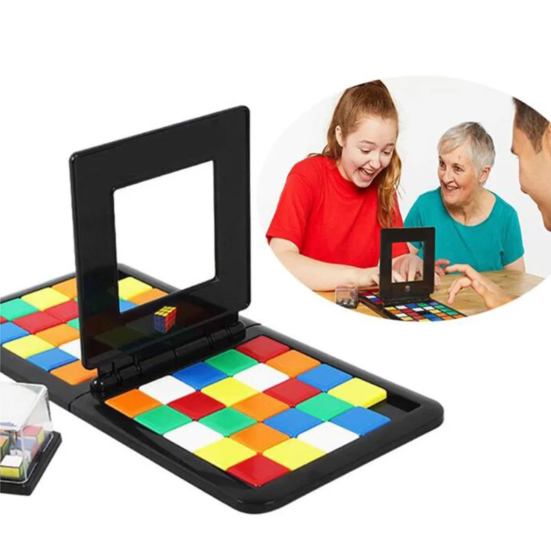 Новая настольная игра 3D головоломка куб wtih доска 48 шт. красочные блоки Дети