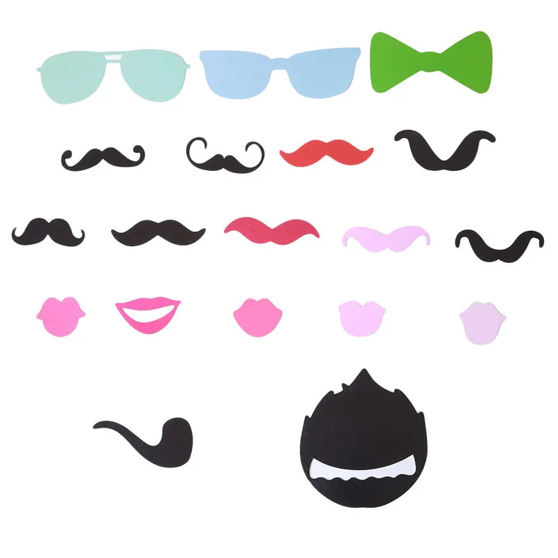 58PCs/set Photobooth Props Glasses Hat DIY Mustache Lip On A Stick Mask Wedding Birthday Party Decoration Accessories Supplies | Дом и сад