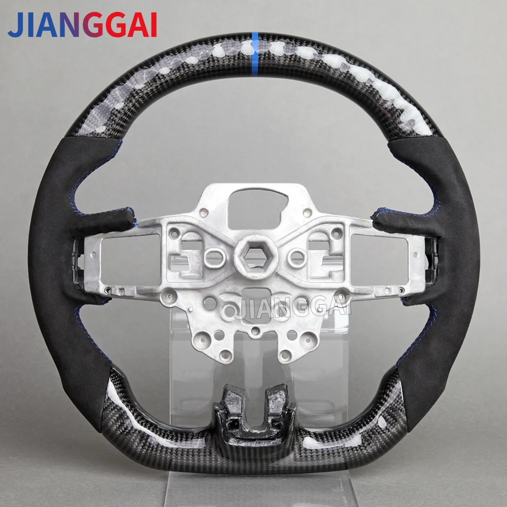 Рулевое колесо из углеродного волокна для Ford Mustang 2015-2017 2018-2023 красное рулевое с