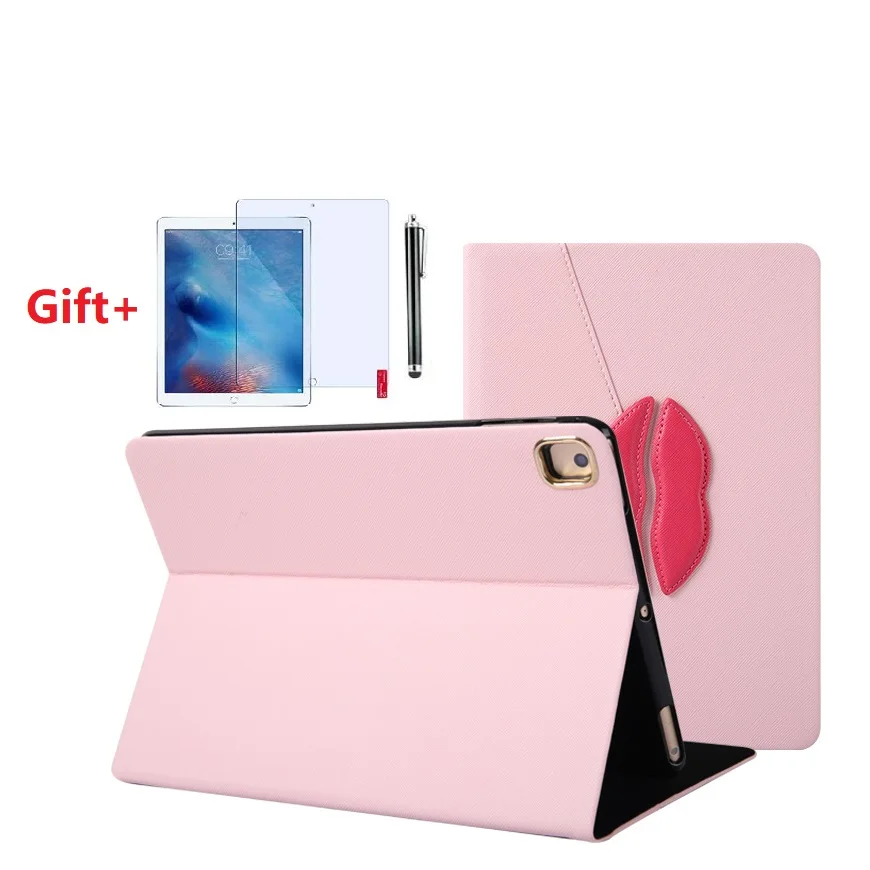 Для iPad Mini 1 2 3 4 5 7 9 ''рисунок красные губы чехол для планшета легкая подставка с
