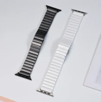 black white ceramic strap for apple watch band se 6 5 4 40mm 44mm watchband bracelet ceramic for iwatch series 3 2 1 42mm 38mm