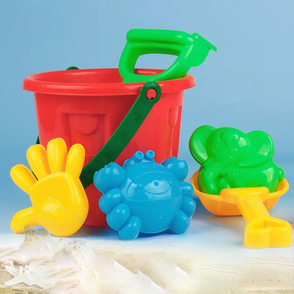 

7Pcs Summer Kids Bucket Shovel Rake Mold Outdoor Game Beach Sand Play Toy Set