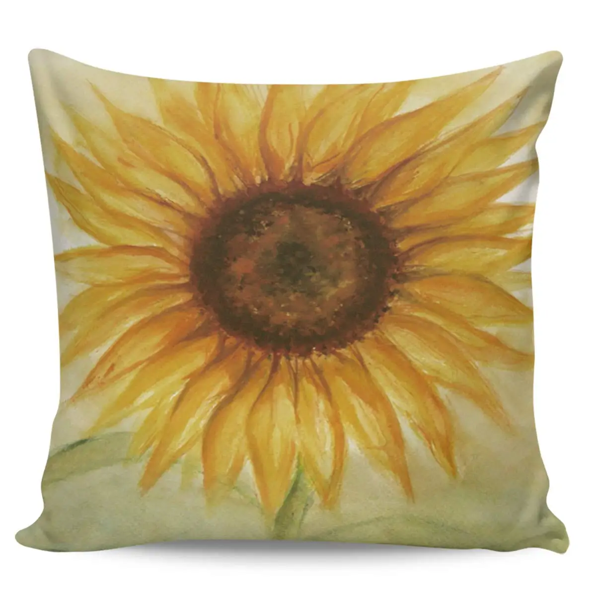 

Square Throw Pillow Cover with Zipper for Girl/Boy/Kid/Couple/Couch/Chair/Bed/Dining/Living Room, Abstract Sunflower Decorative