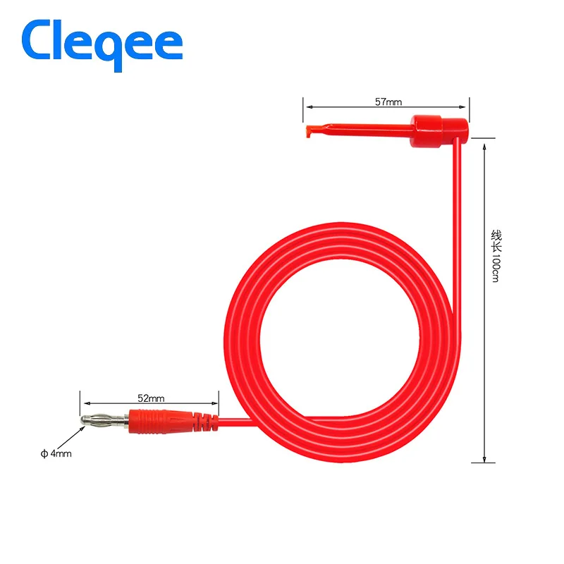 Тестовый зажим с крючком для 4 мм вилки типа банан тестовый мини электронный