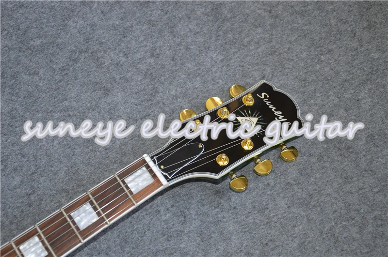 Suneye зеленые стеганые электрические Позолоченные элементы гитары левшей гитара