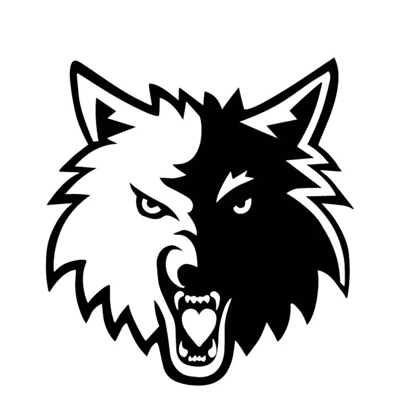 

Car Sticker Wolf Head Personality Design Accessories Car Window Vinyl Decal Stickers Black/Silver 16.5CM*15.5CM