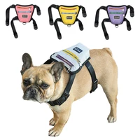 french bulldog backpack medium dog harness adjustable small dog snack bag for outdoor walking dog accessories pet pug supplies
