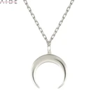 Ожерелье женское из серебра 925 пробы, с кулоном-полумесяцем