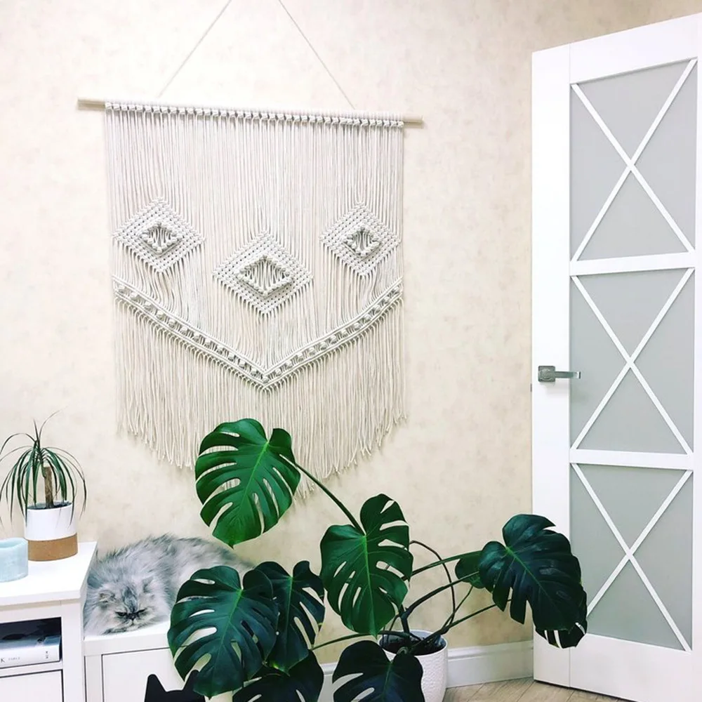 

Nordic home decoration background tapestry custom woven tapestry handmade bohemian wall decoration bedside pendant wall decorati