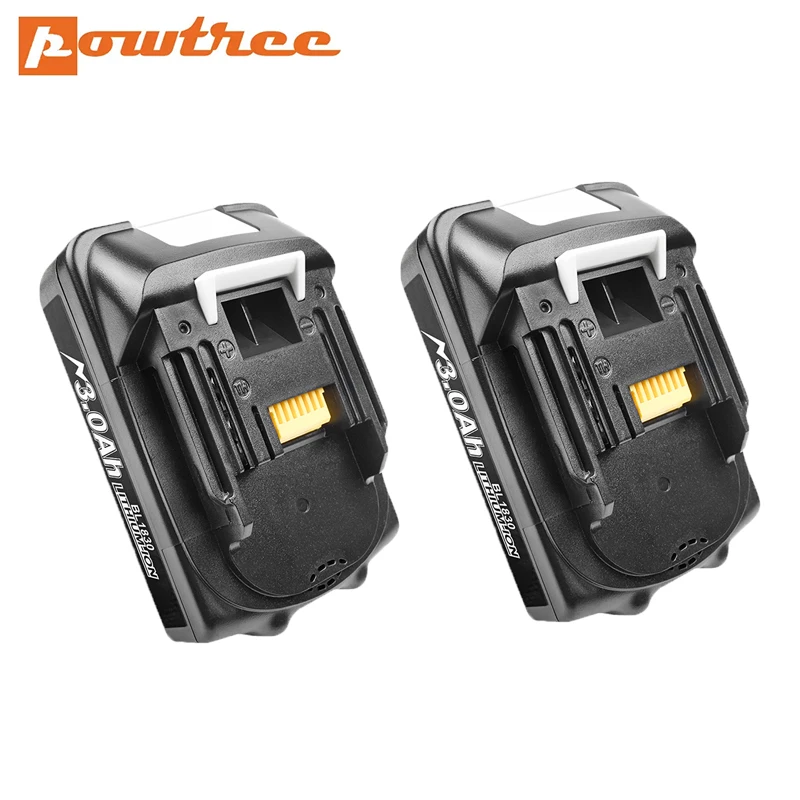 Литий-ионная аккумуляторная батарея Powtree BL1860 18 в 6000 мАч для Makita аккумулятор BL1840
