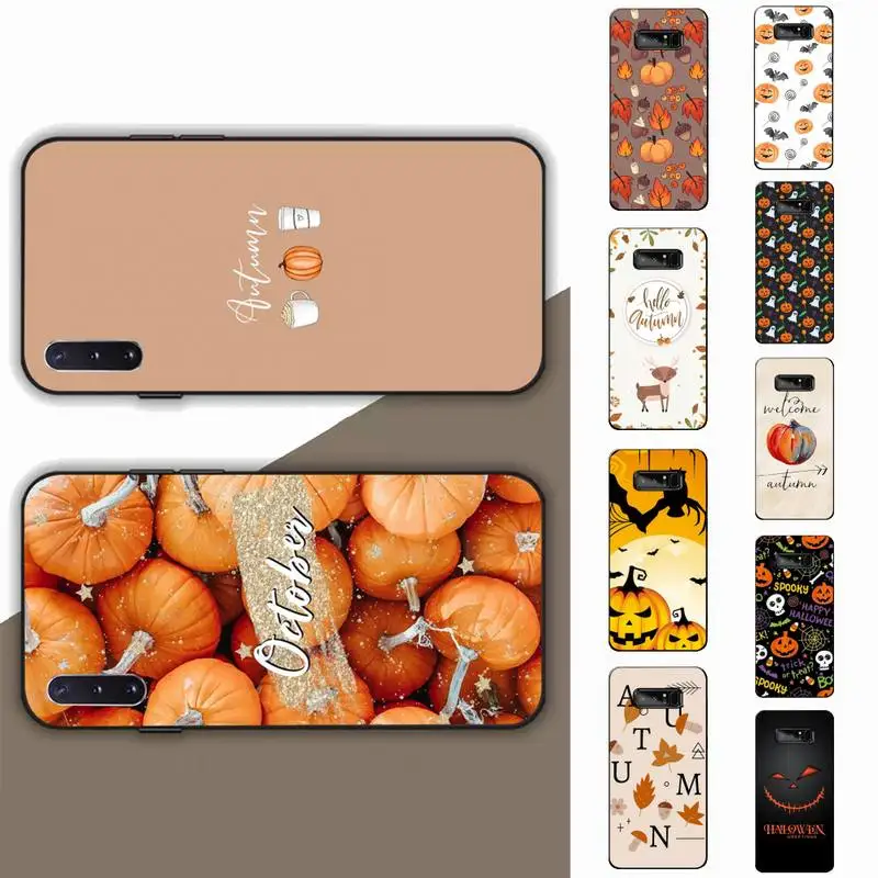FHNBLJ Хэллоуин Тыква фонарь телефонный чехол для Samsung Note 3 4 5 7 8 9 10 20 pro lite ultra Oppo A9