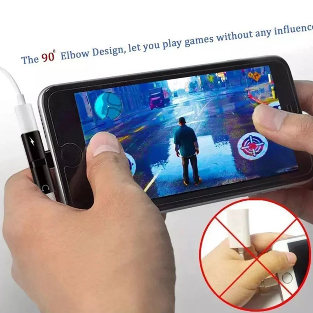 

Suitable for mobile phone adapter, headset charging and listening to music combo, charging audio adapter