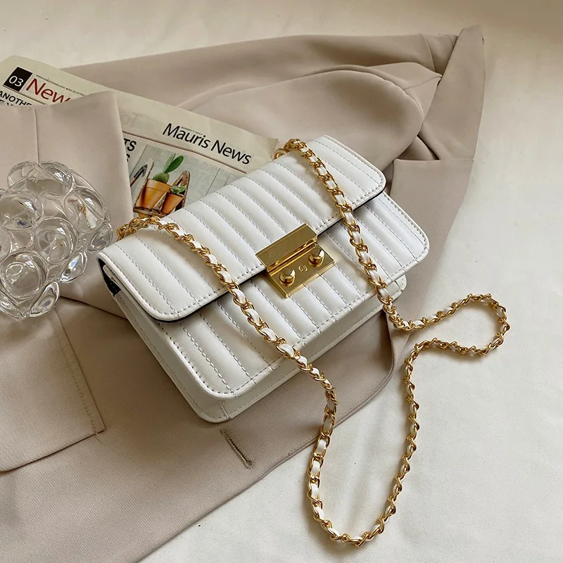 

Текстурированная модная женская сумка из мягкой искусственной кожи, мессенджер с простым дизайном, Сумочка на плечо с индивидуальной цепоч...