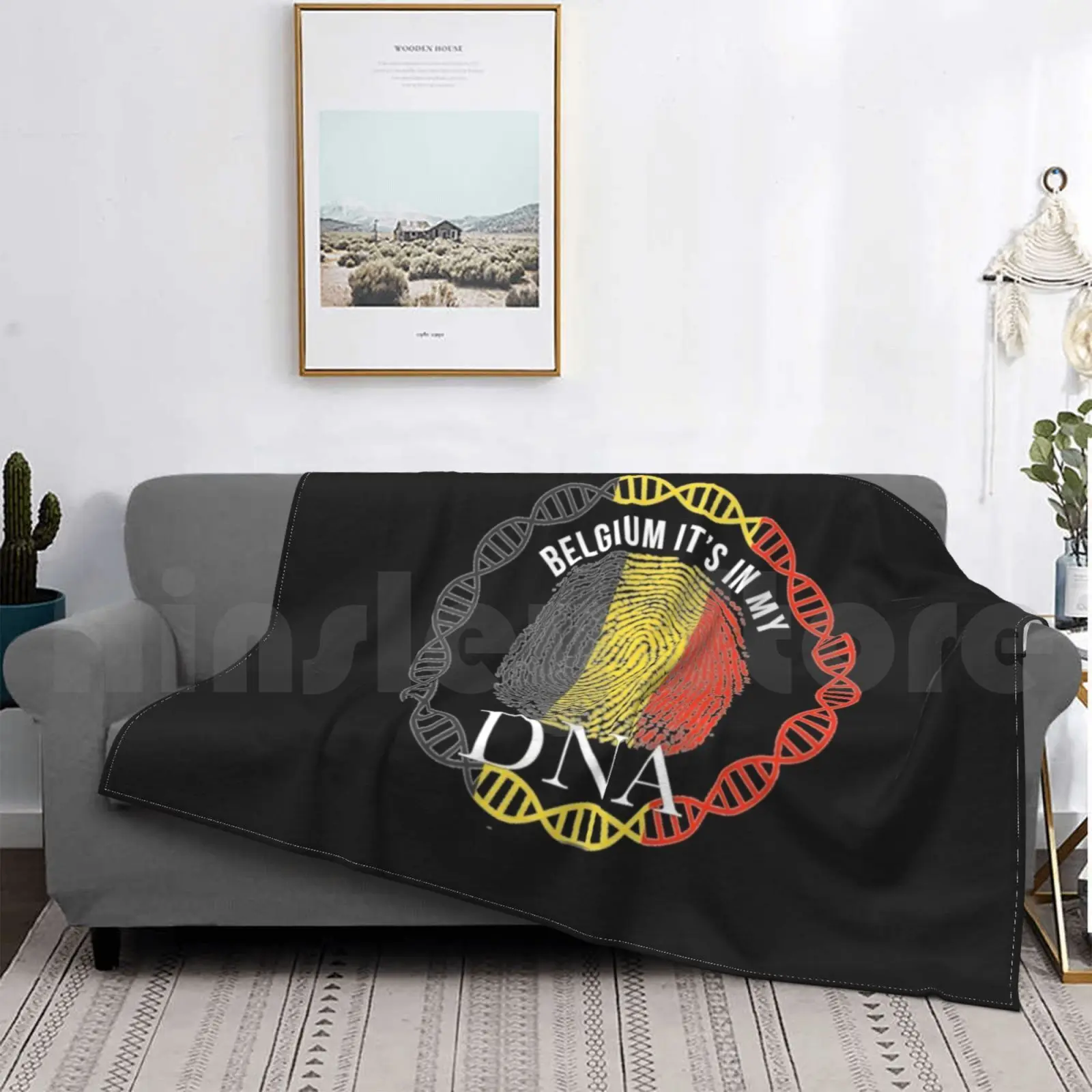 

Belgium Its In My Dna-Gift For Belgian From Belgium Blanket For Sofa Bed Travel Belgium Belgian Belgian