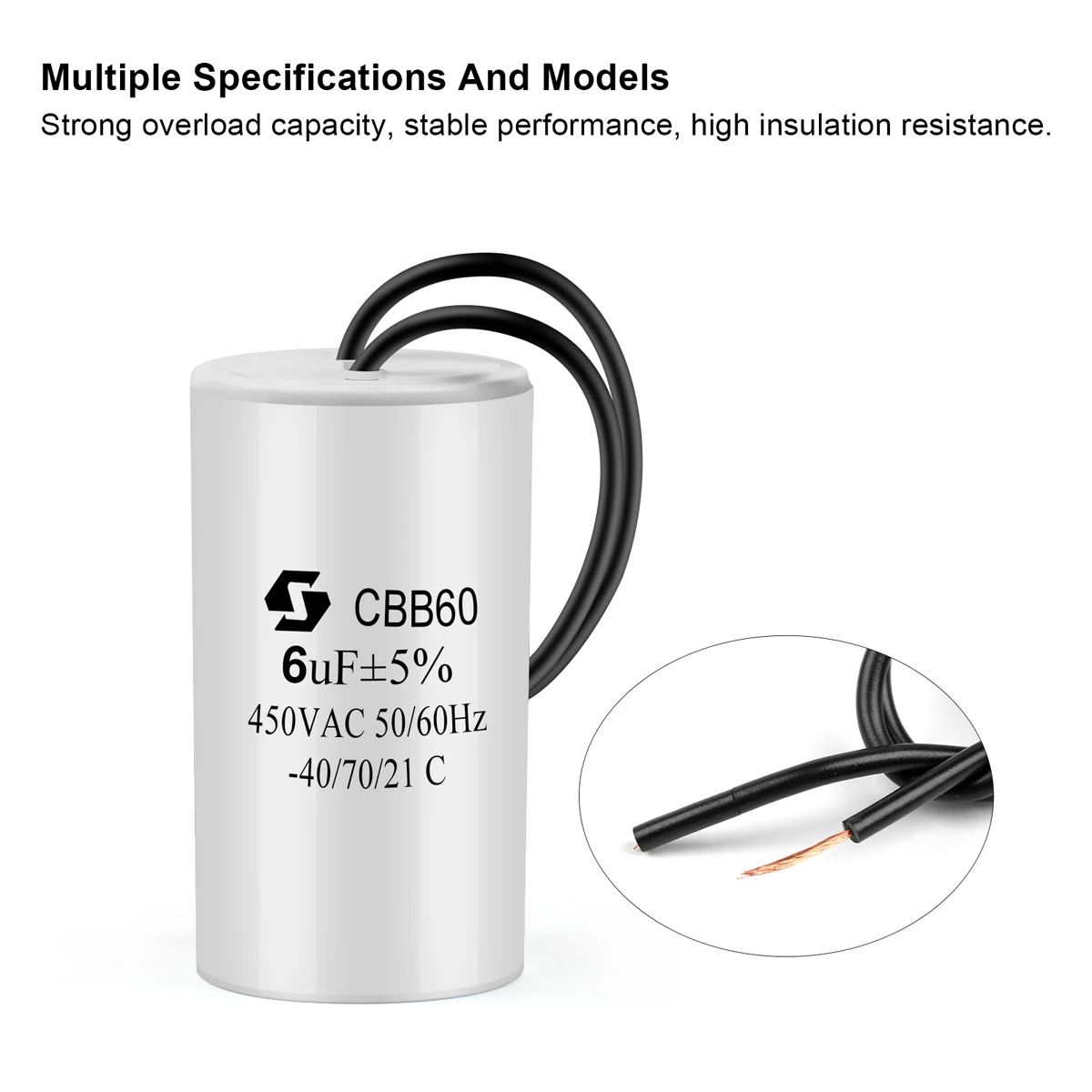 2 шт. CBB60 450 вольтным и ходовой конденсатор серии водяной насос запуска