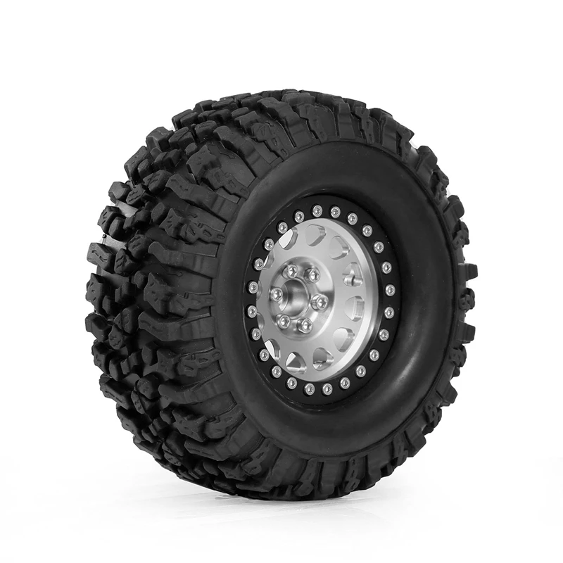 

4Pcs Beadlock Rims Wheel for Traxxas Trx4 Hsp Tamiya Axial with Chassis Light Decorative Light for AXIAL SCX10 III