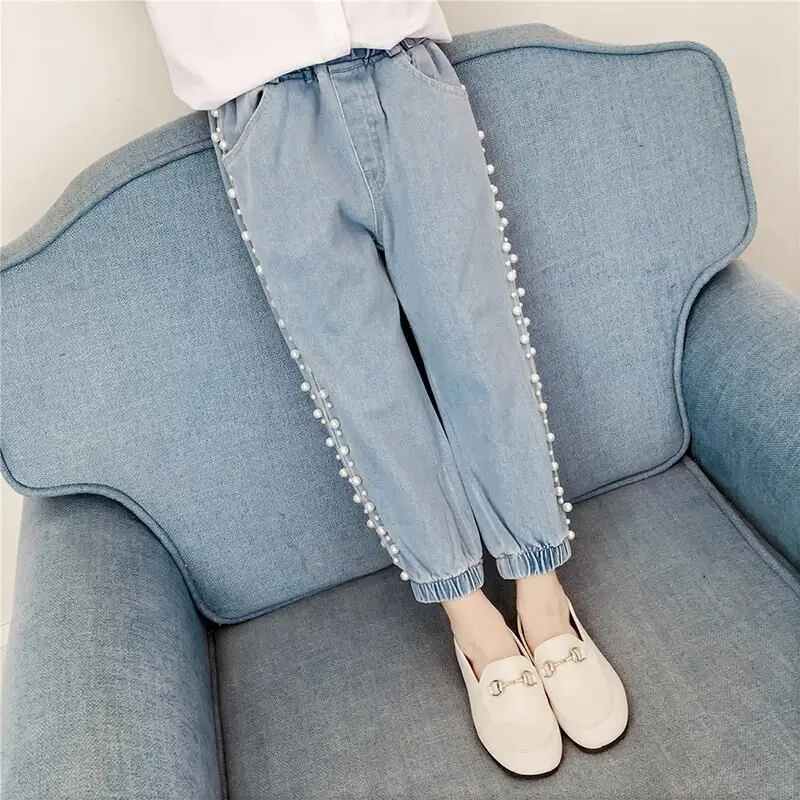 

2020 Girls Fashion Jeans with Stud Beads