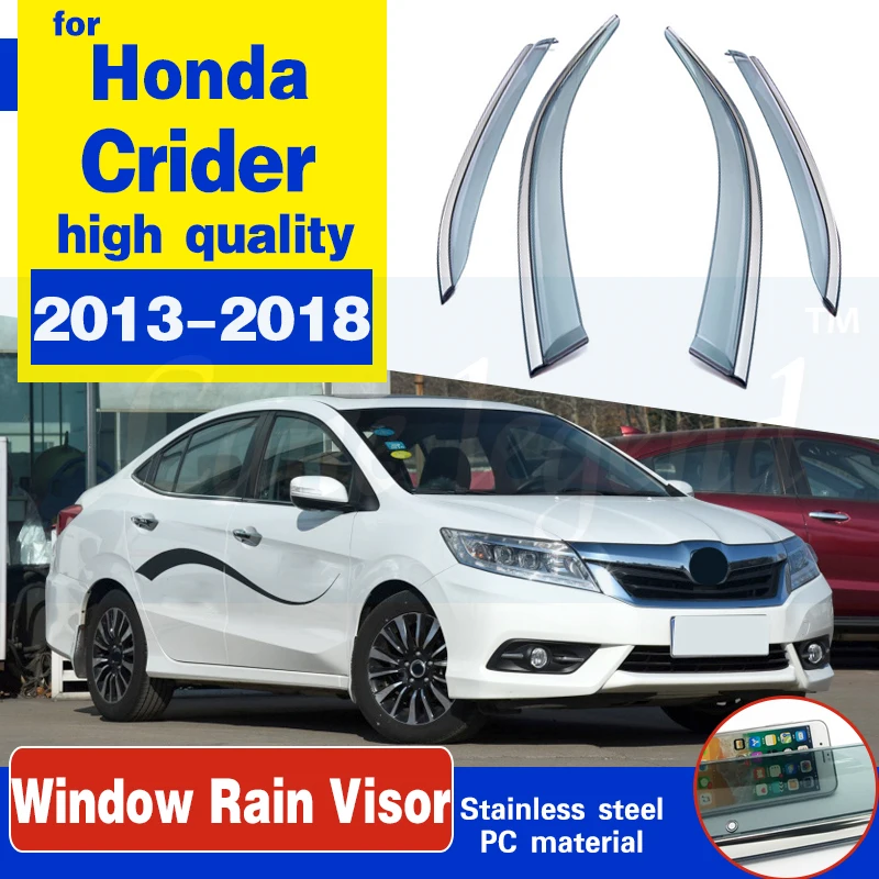 

Дефлекторы автомобильных окон для Honda Crider, дефлектор ветра, солнцезащитный козырек от дождя и вентиляции, обшивка, Аксессуары для автомобил...