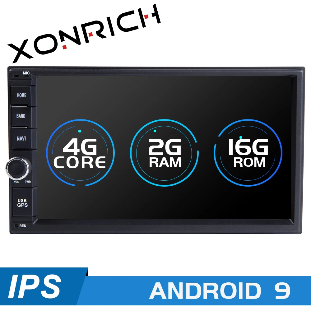 2 din Android 9,0 Автомобильный Универсальный мультимедиа для Nissan Note Qashqai Xtrail Juke Almera головное устройство стерео радио gps навигация 2 Гб