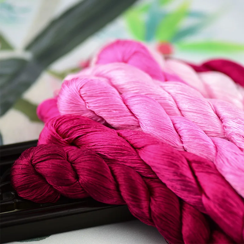 1pcs/400m silk embroidery thread / 100% /hand embroider cross stitch/rose pink /9 pure colors | Дом и сад