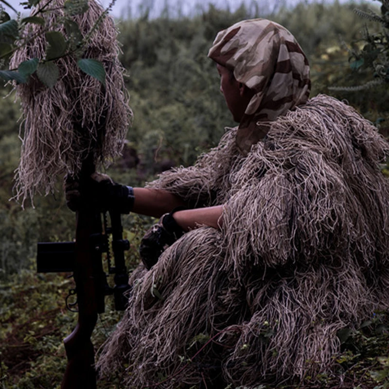 Пустынная шерстяная камуфляжная одежда желтая для снайпера благоприятной охоты