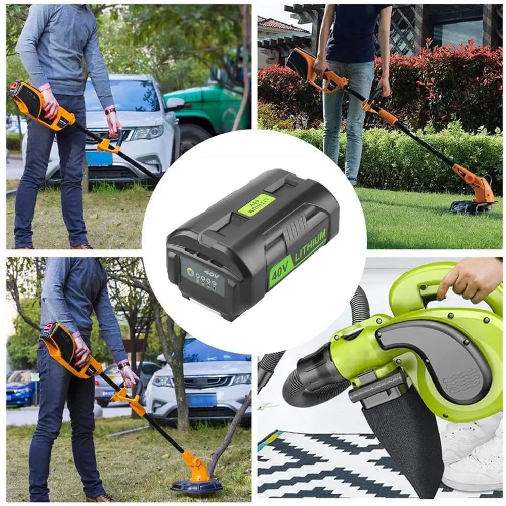 Аккумулятор большой емкосветодиодный 6000 мАч для Ryobi 40 в LED 6000mAhOP4026A OP4050 RY40502 RY40200