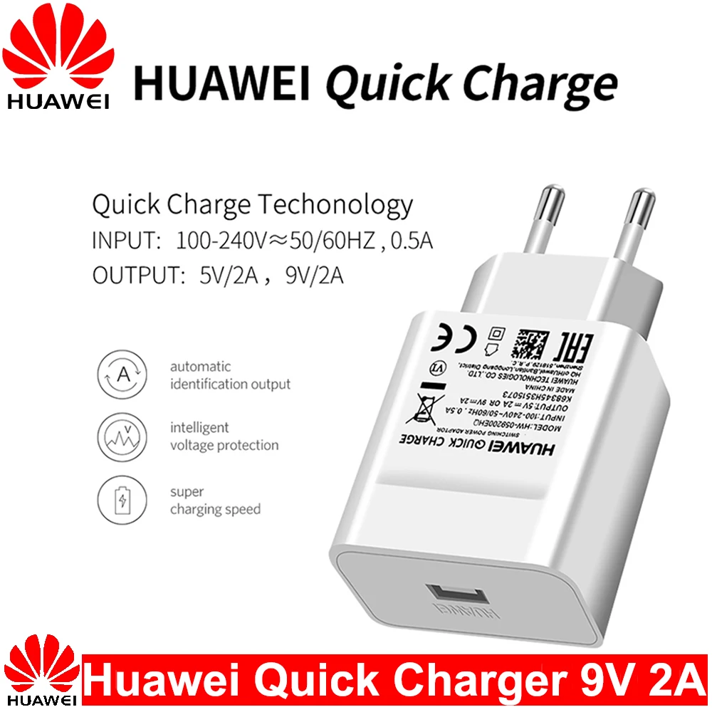 Зарядное устройство QC 2 0 для Huawei 9 В А ЕС США адаптер быстрой зарядки с Micro USB Mate 7 8 10