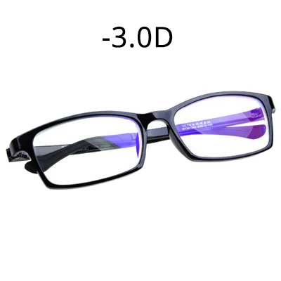 Black -300D Ralferty TR90, оптическая оправа для очков с линзами для близорукости, для женщин, мужчин, студентов, маленькая оправа для очков, степень oculos-1,0 до-4,0 - Цвет оправы: Black -300D